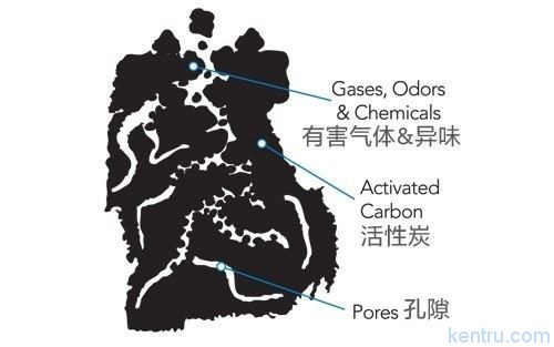 活性炭吸附孔隙示意圖